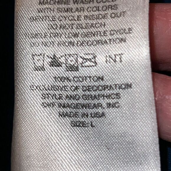 Harley Davidson dark teal green long sleeve top with logo on front - Picture 10 of 10